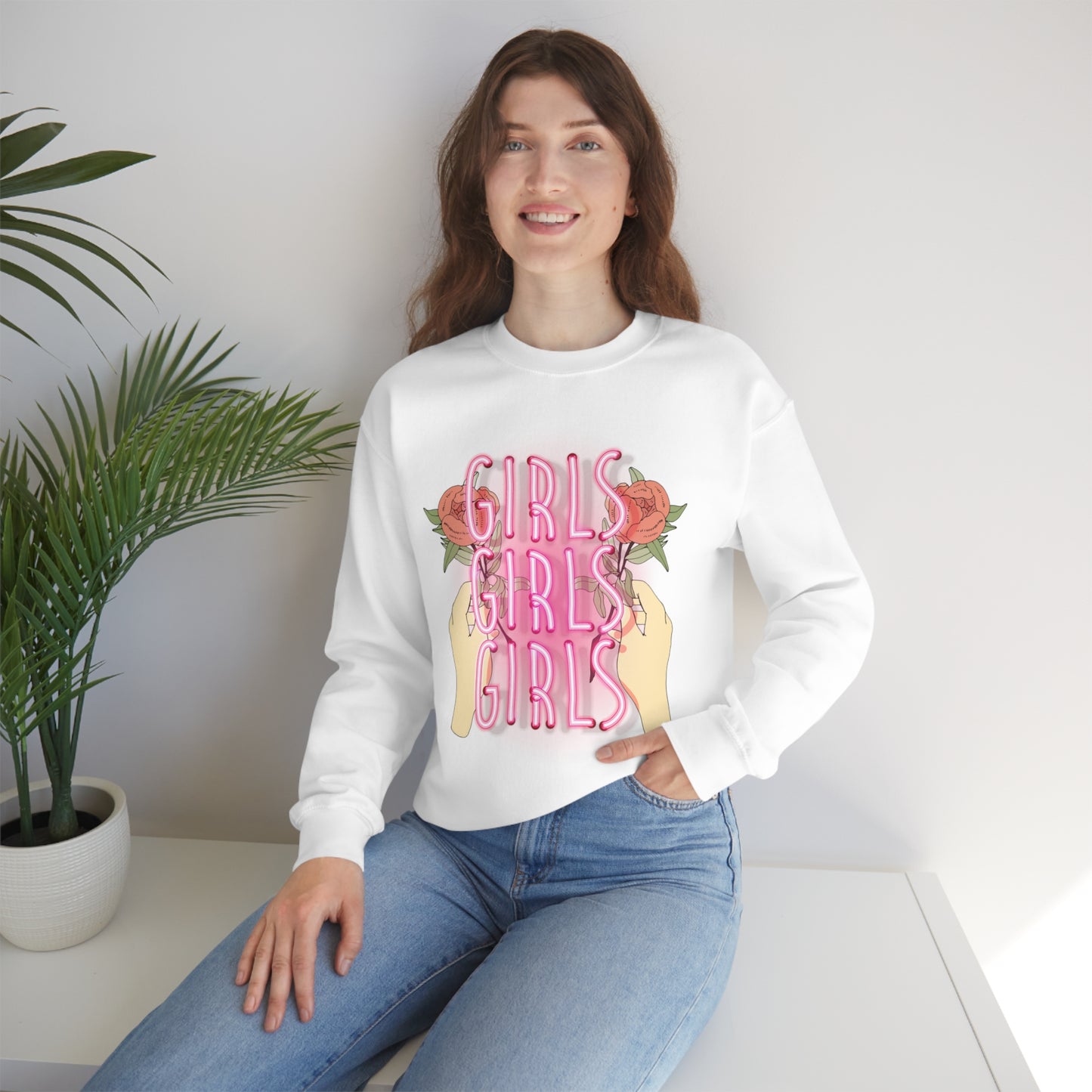 Girls Girls Girls Crewneck Sweatshirt