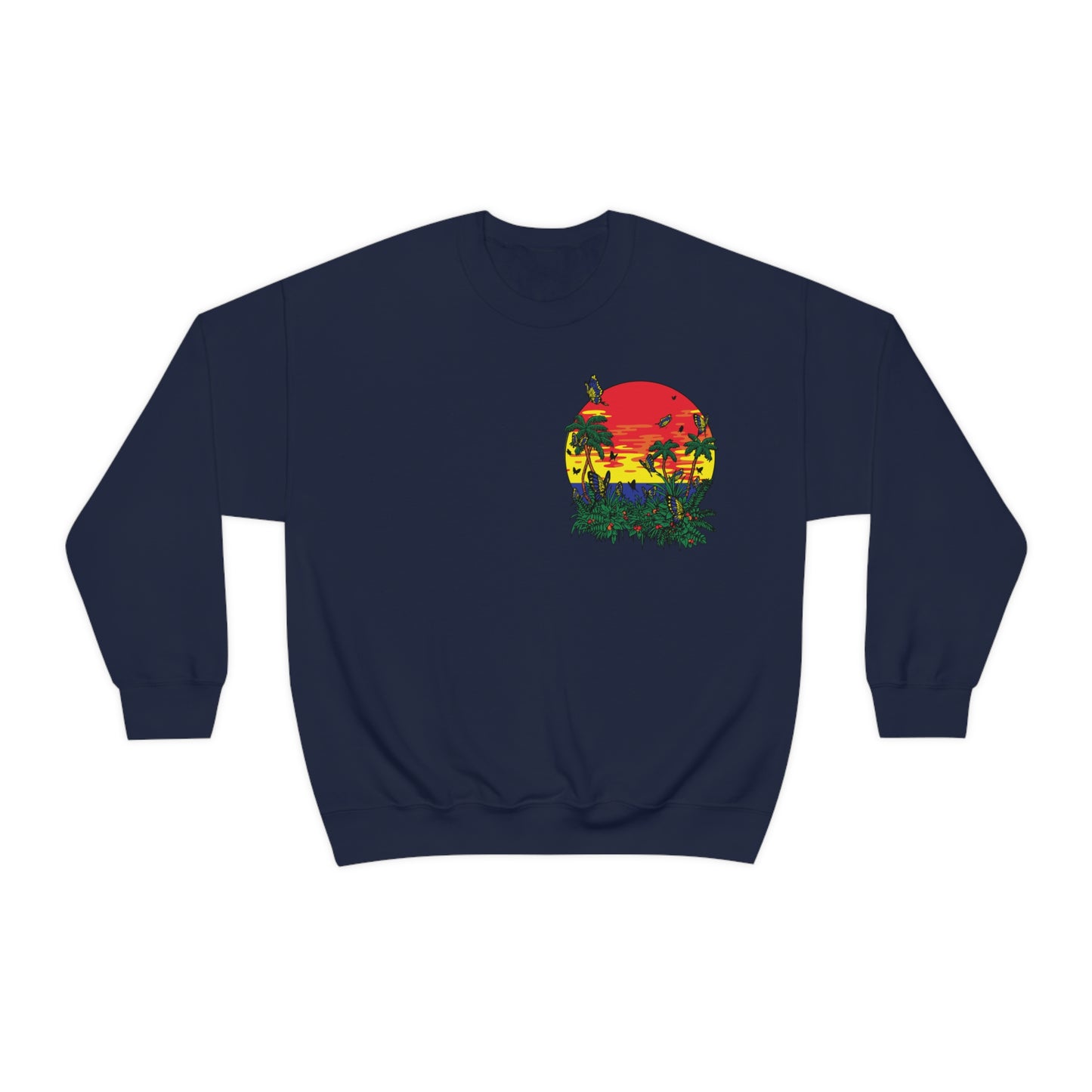 Sunset Butterfly Vibes Crewneck Sweatshirt