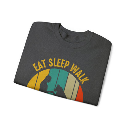 Eat sleep walk dogs vintage Crewneck Sweatshirt