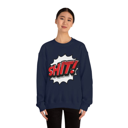 Shit! colorful graphic Crewneck Sweatshirt