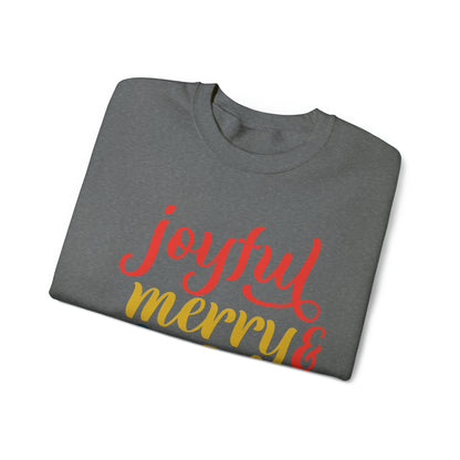 Joyful-Merry-blessed Christmas Crewneck Sweatshirt