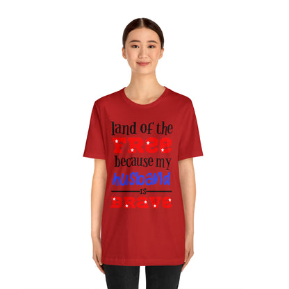 U.S.A the Land of the free Husband T-Shirt