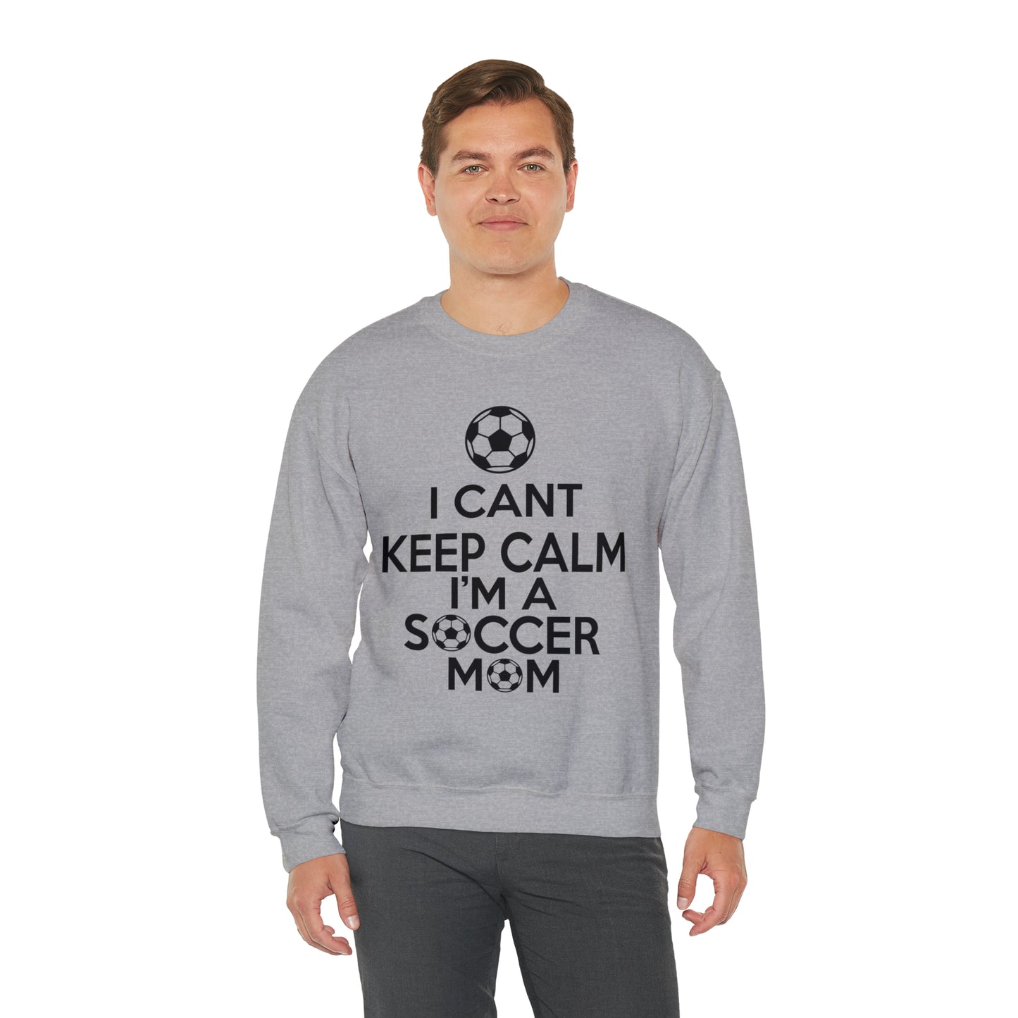 I can't keep calm I'm a soccer mom Crewneck Sweatshirt