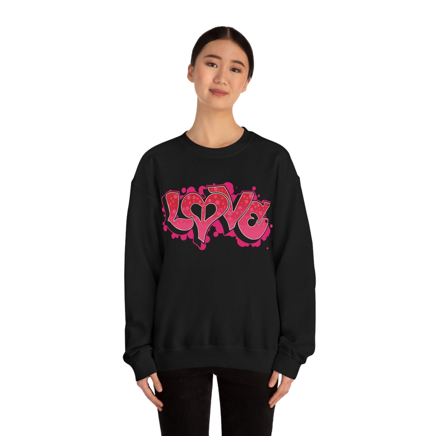 Peace and Love graffiti Crewneck Sweatshirt