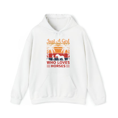 A girl who loves horses vintage Hoodie