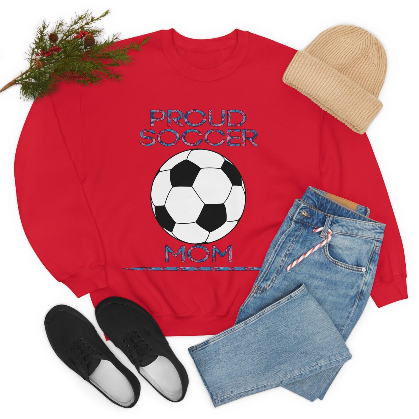 Proud-Soccer mom Crewneck Sweatshirt