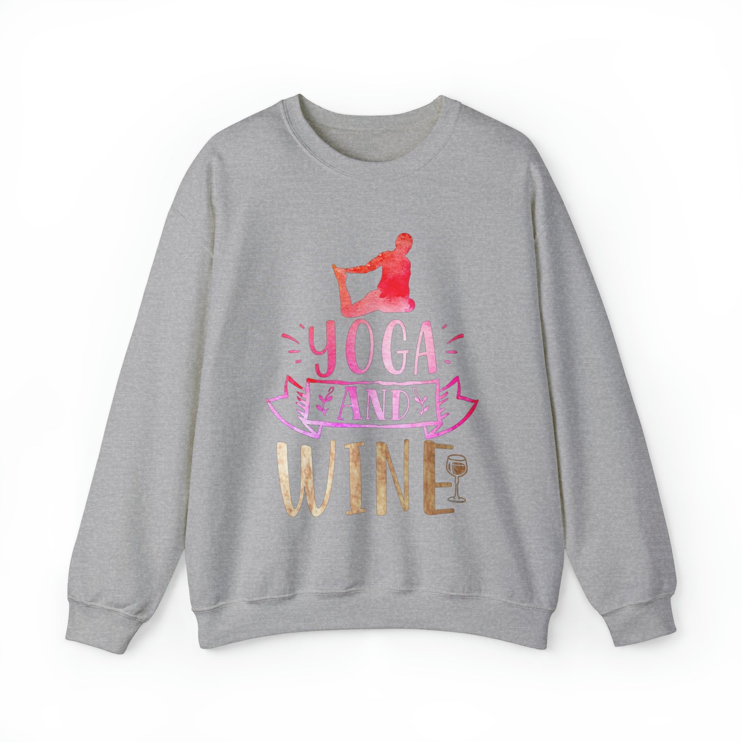 Yoga And Wine Crewneck Sweatshirt