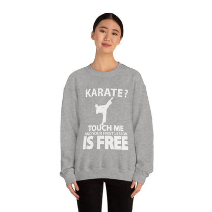 karate first lesson free Crewneck Sweatshirt