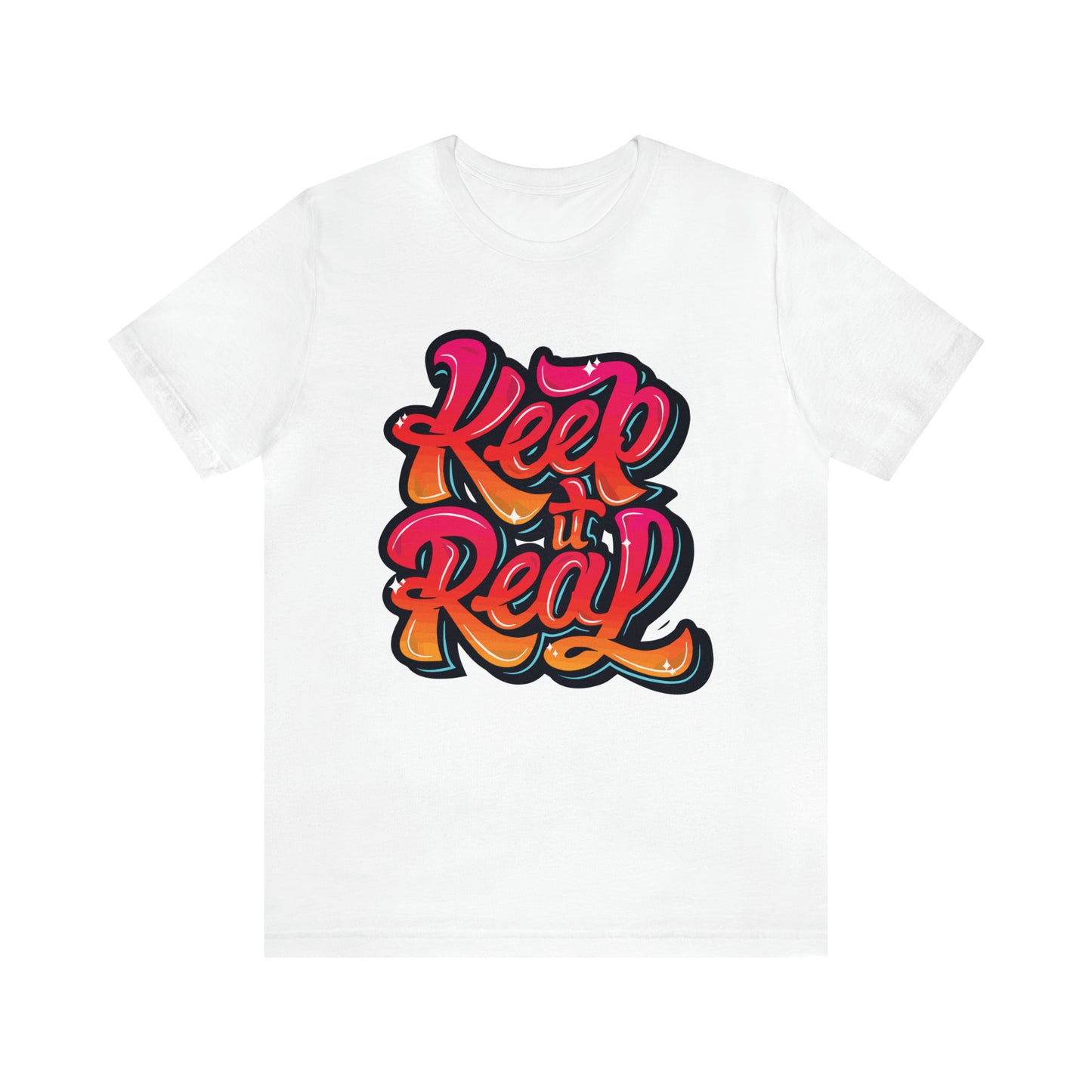 Keep it real colorful graffiti logo T-Shirt