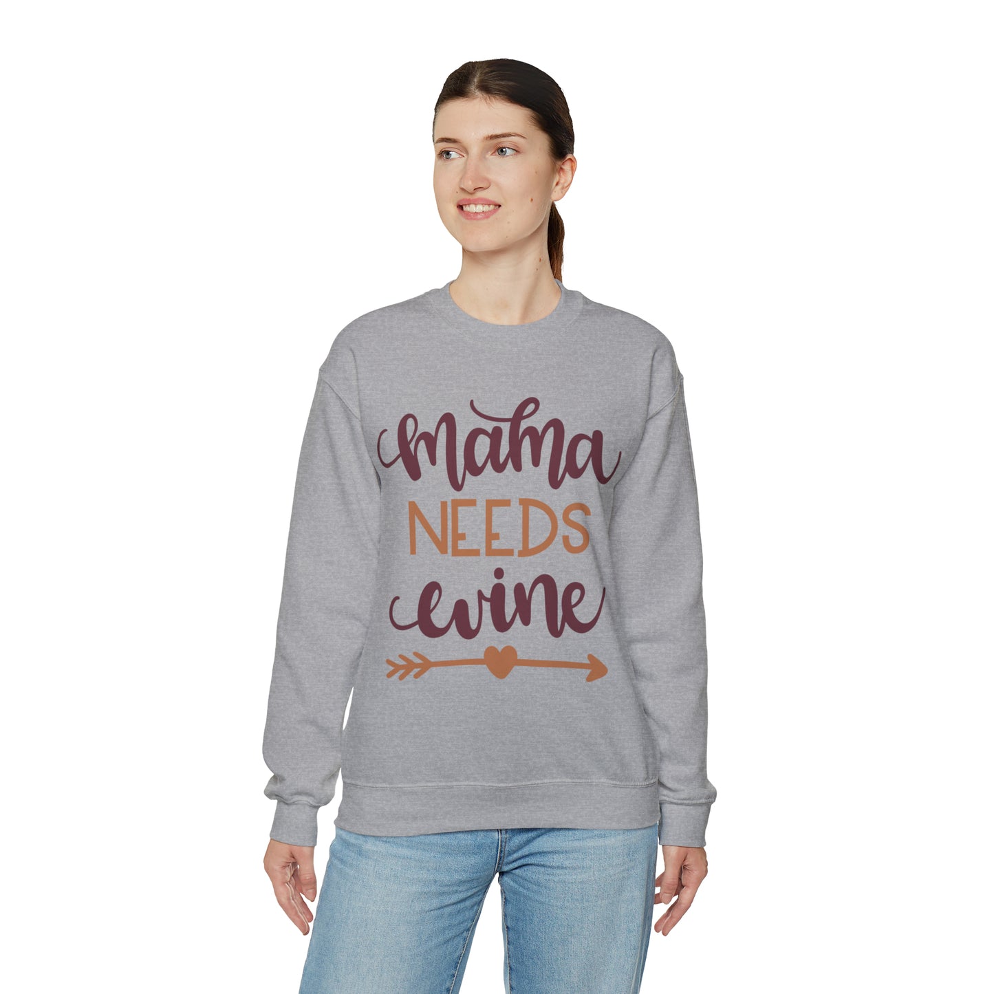 Mama_needs_wine Crewneck Sweatshirt