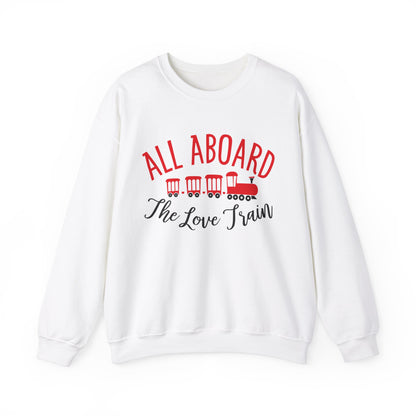 All-Aboard-The-Love-Train Crewneck Sweatshirt