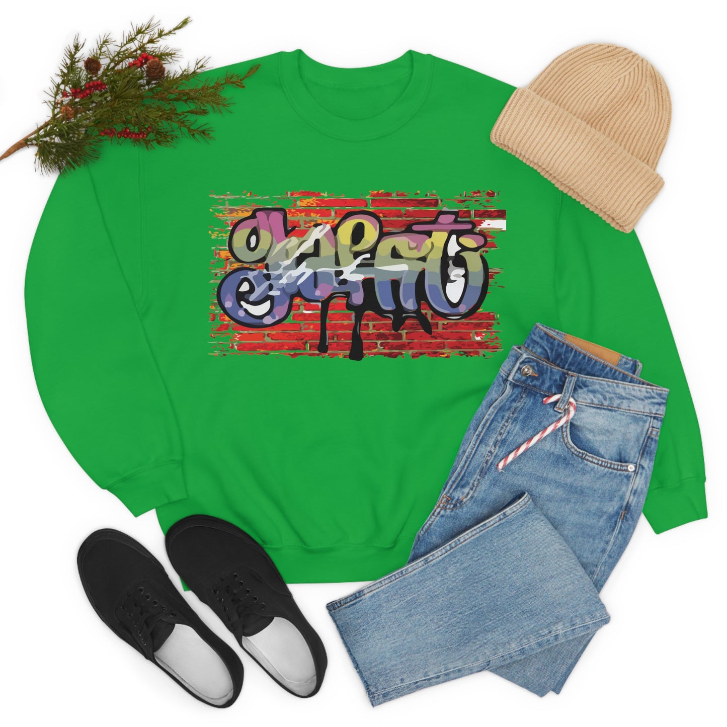 Graffiti on a wall Crewneck Sweatshirt