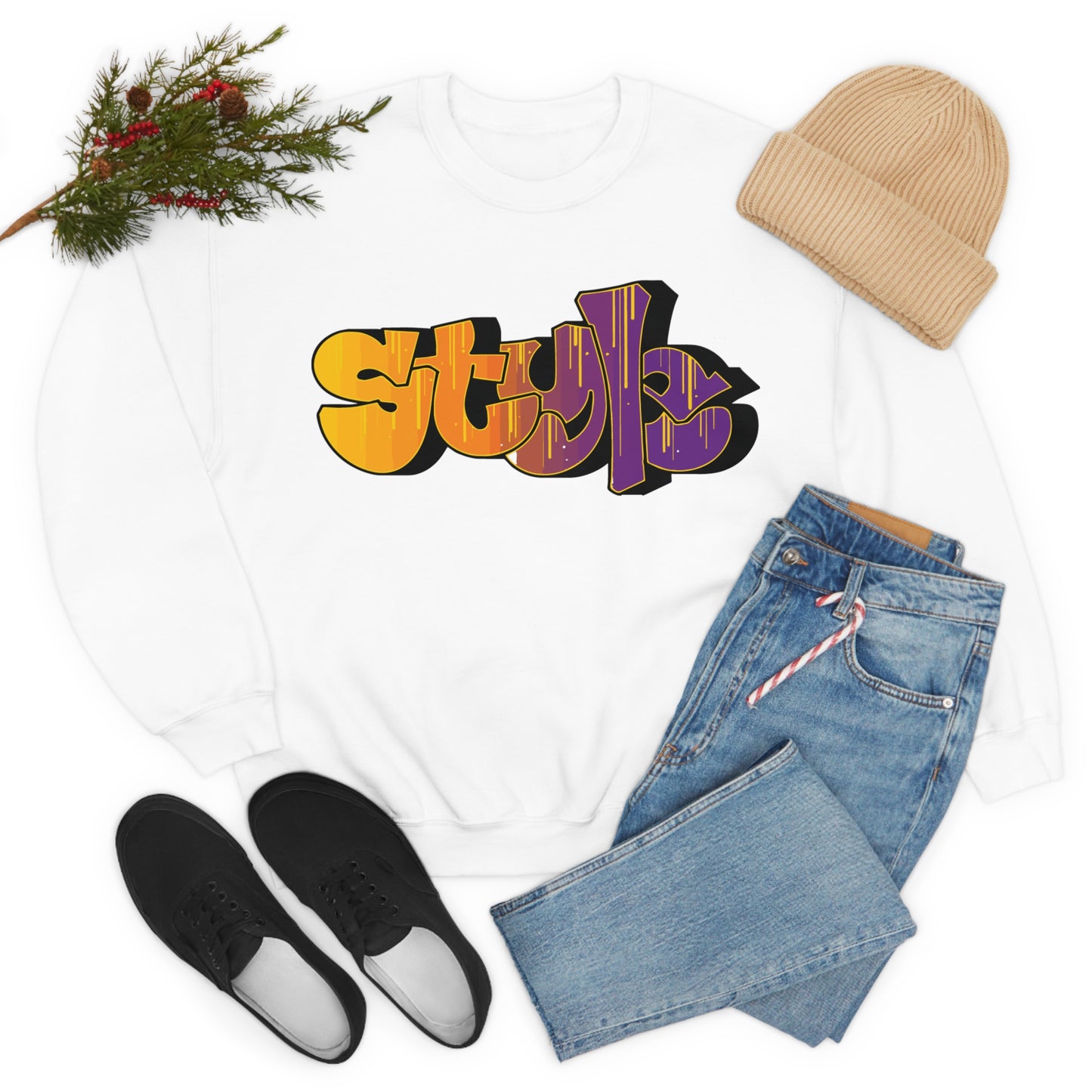 Style colorful graffiti Crewneck Sweatshirt