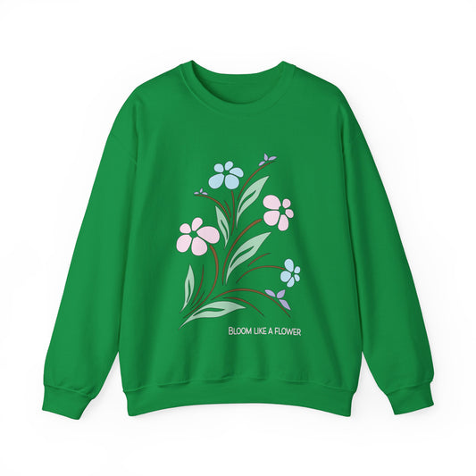 Bloom like a flower Crewneck Sweatshirt