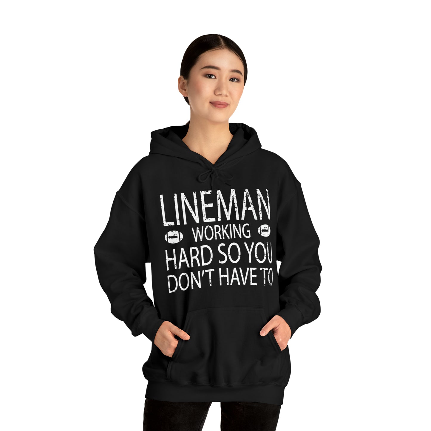 Lineman working hard Hoodie