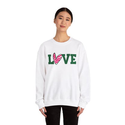 Love stripped heart Crewneck Sweatshirt