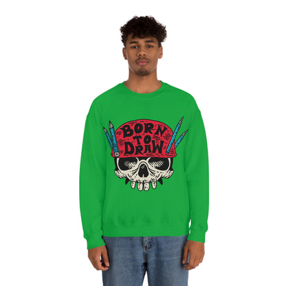 Born to_Draw Crewneck Sweatshirt