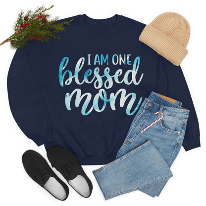 I am one blessed mom Crewneck Sweatshirt