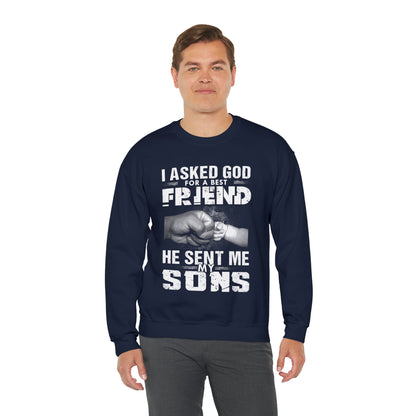 Best friends my sons Crewneck Sweatshirt