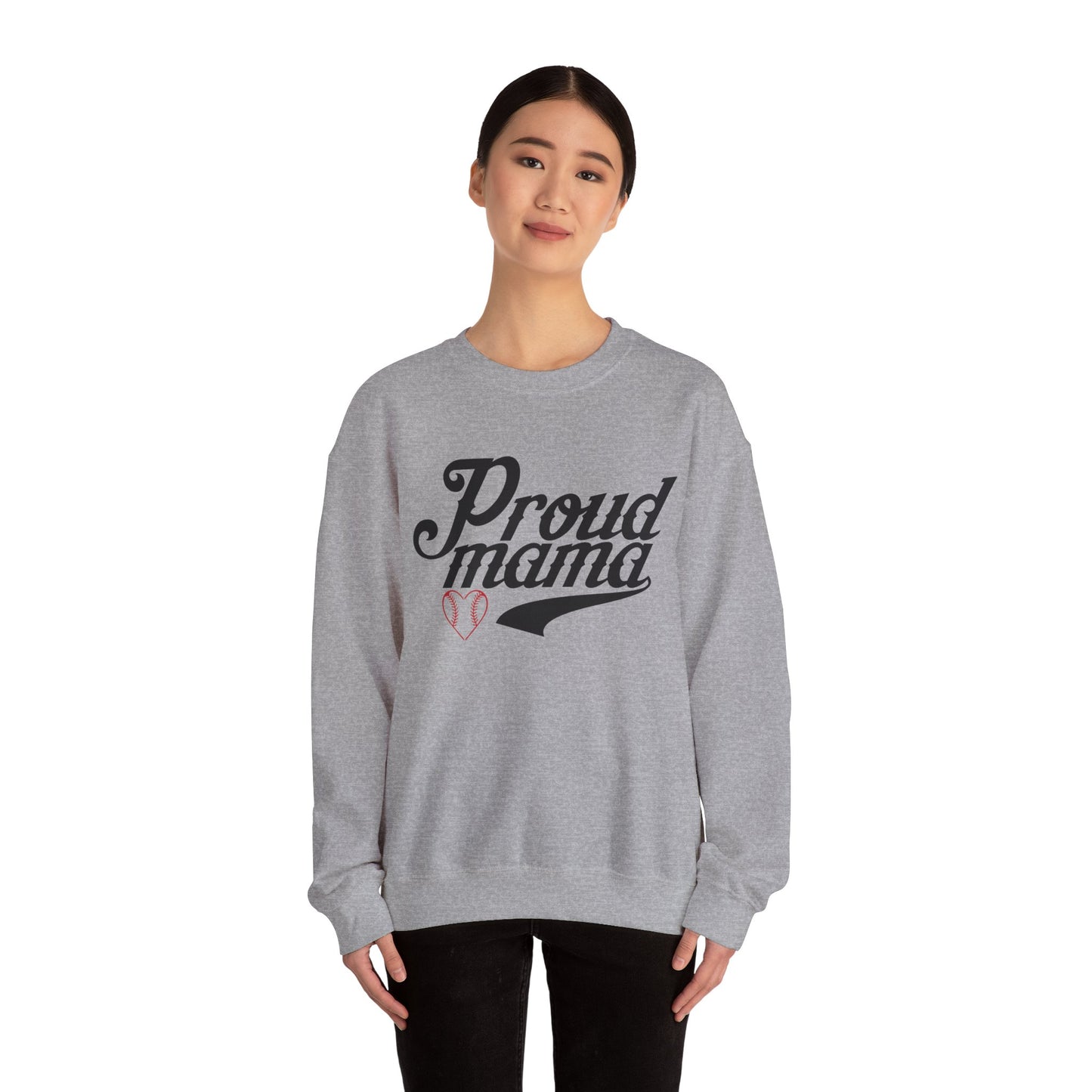 Proud Baseball Mama Crewneck Sweatshirt