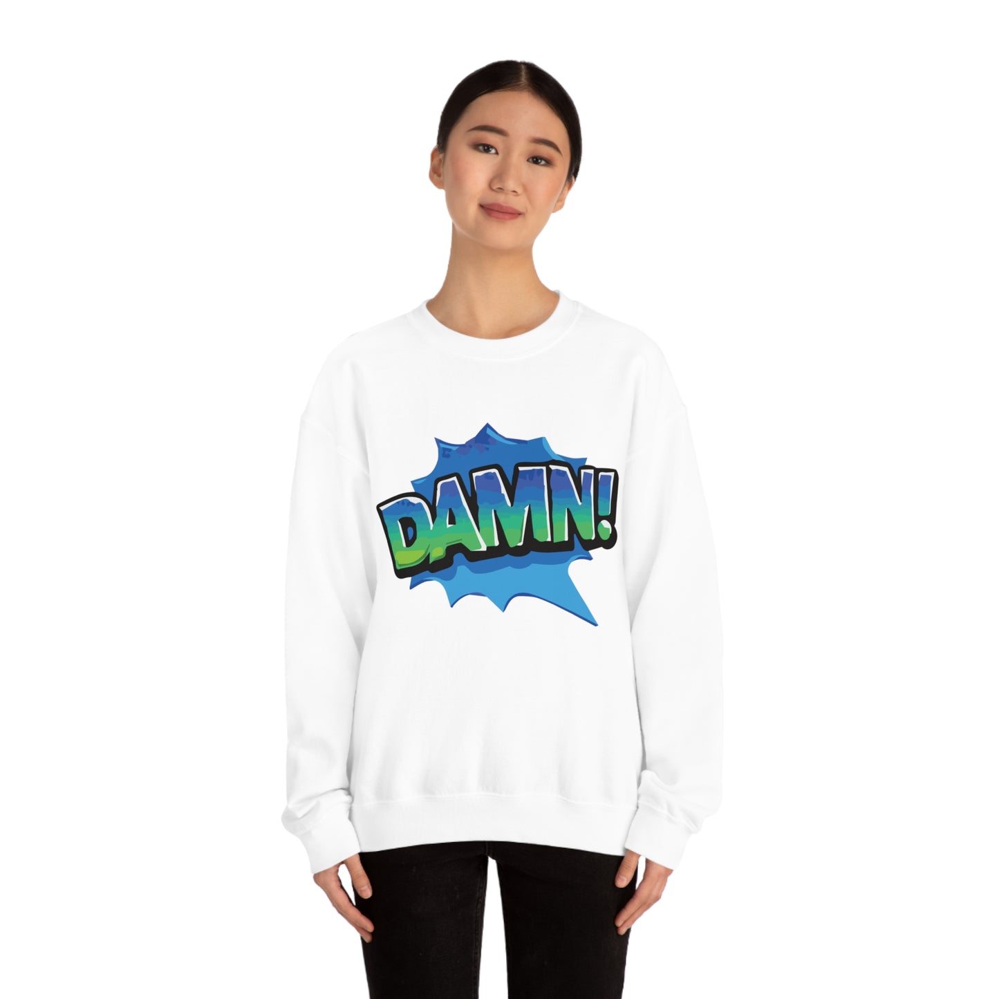 Damn! colorful Crewneck Sweatshirt