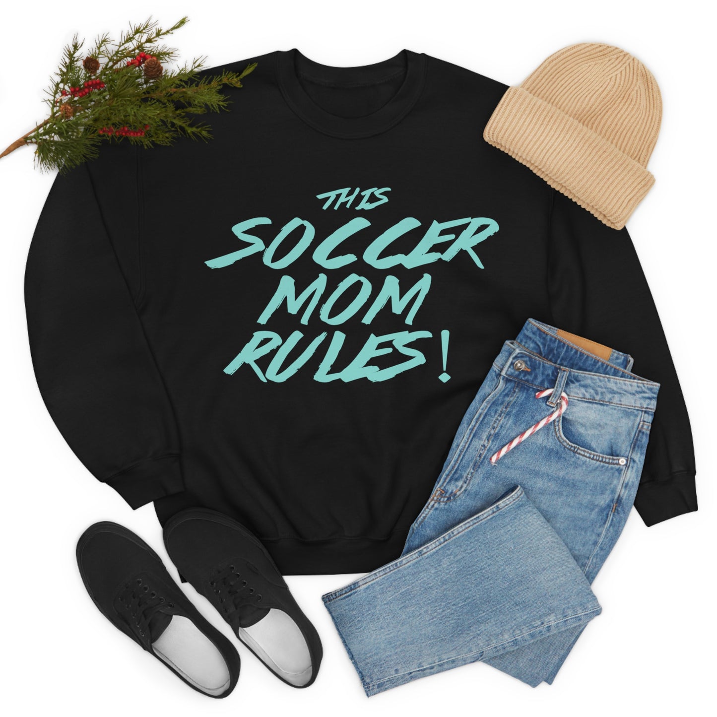 Soccer mom rules Crewneck Sweatshirt