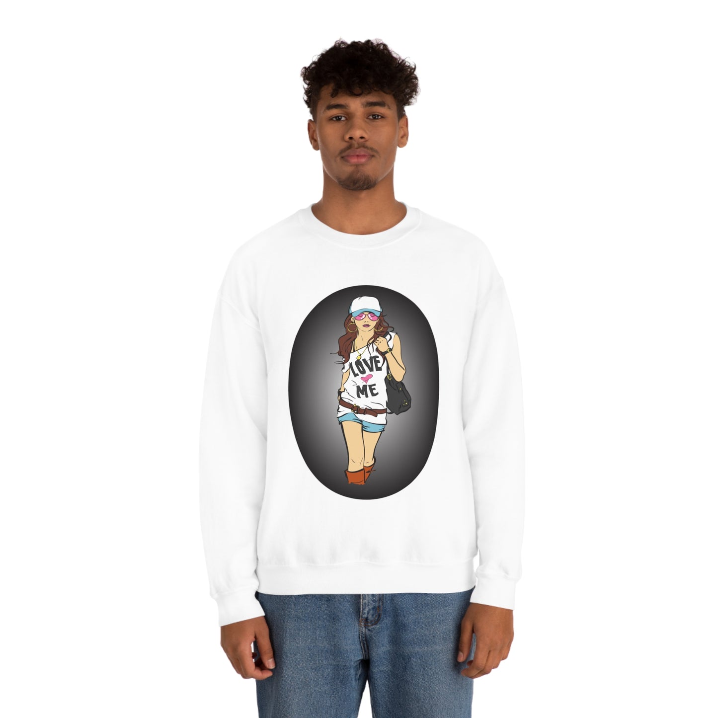 Love Me Lady Crewneck Sweatshirt