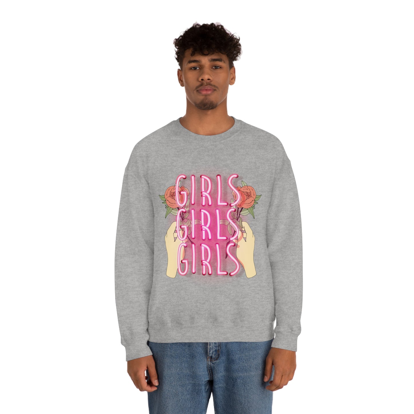 Girls Girls Girls Crewneck Sweatshirt