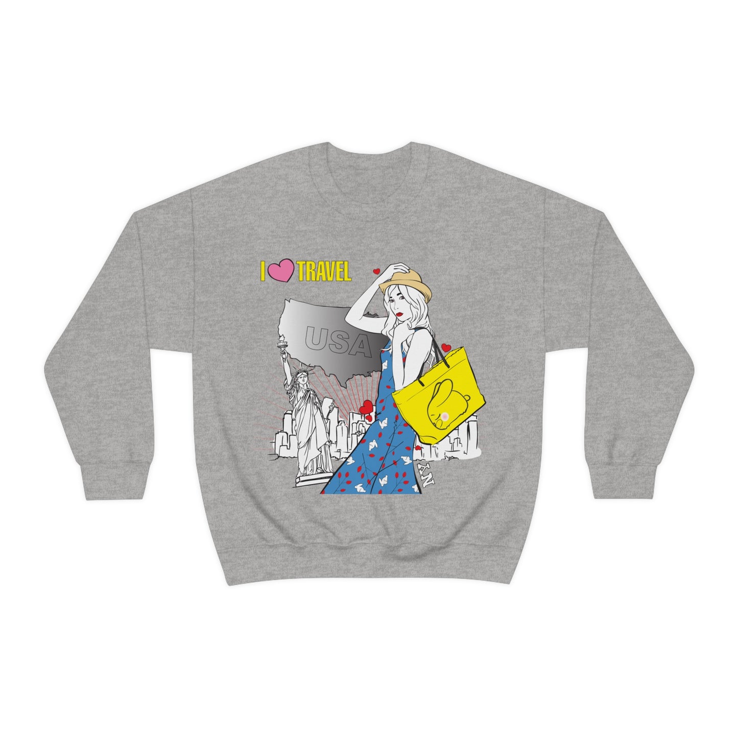 I love to travel _1 Crewneck Sweatshirt