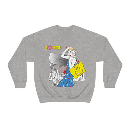 I love to travel _1 Crewneck Sweatshirt