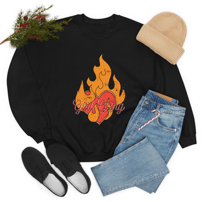 Girl Gang on Fire Crewneck Sweatshirt