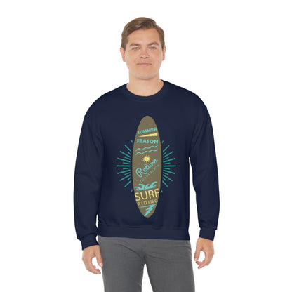 Surf Riding Summer Crewneck Sweatshirt