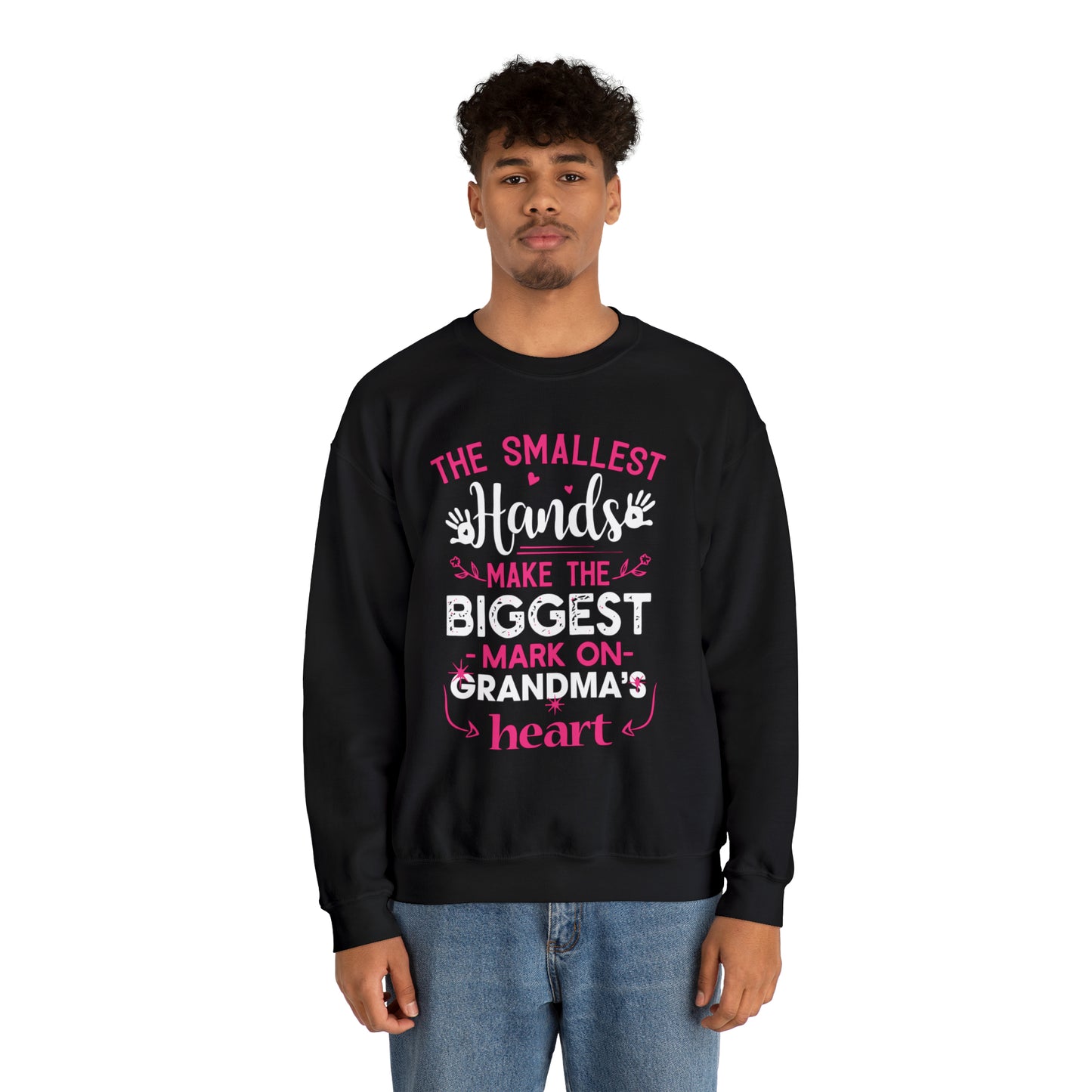 Biggest mark on grandmas heart Crewneck Sweatshirt