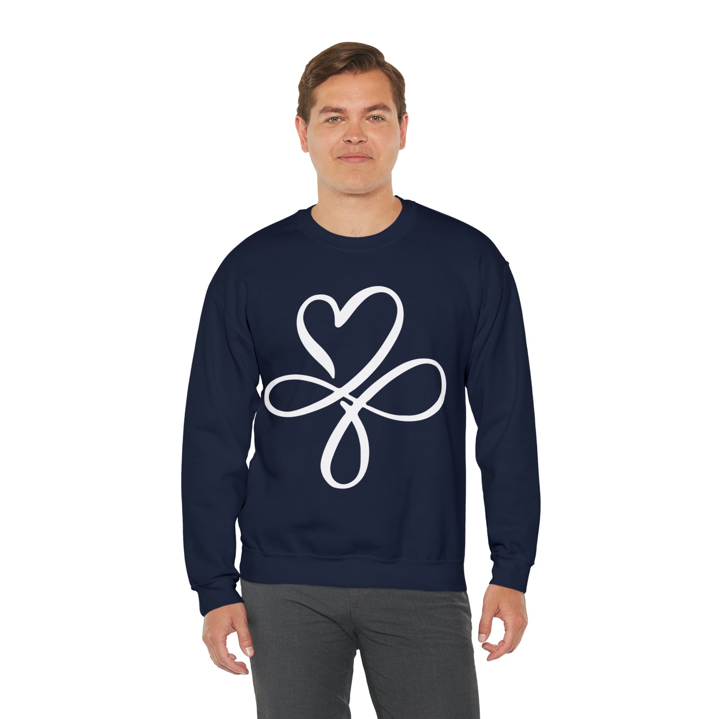 Heart symbol Love Infinity symbol Crewneck Sweatshirt