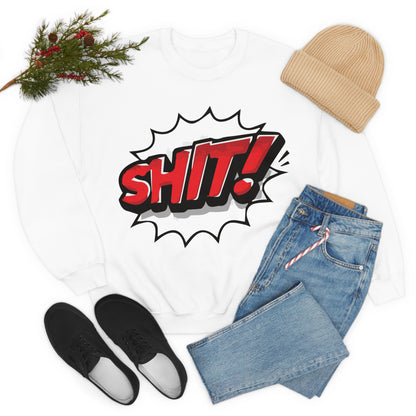 Shit! colorful graphic Crewneck Sweatshirt