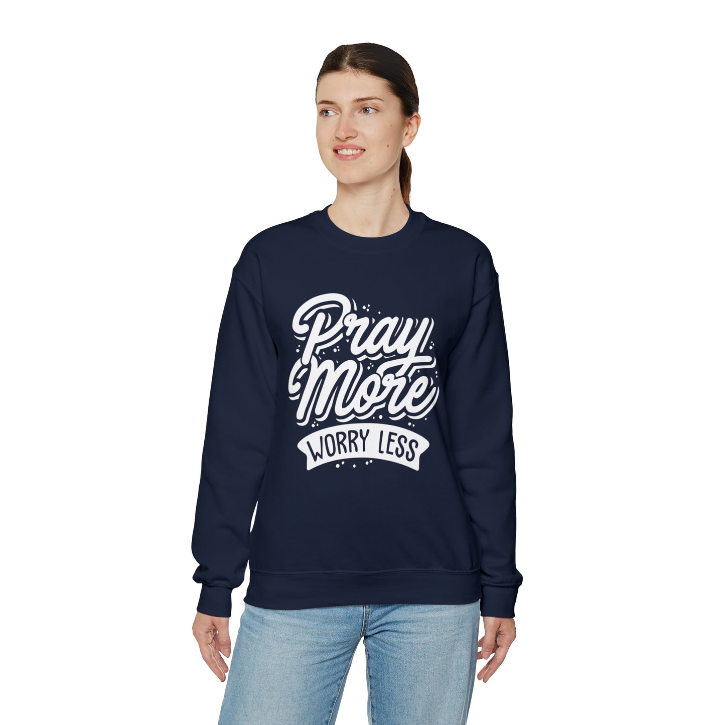 Pray more worry less Crewneck Sweatshirt