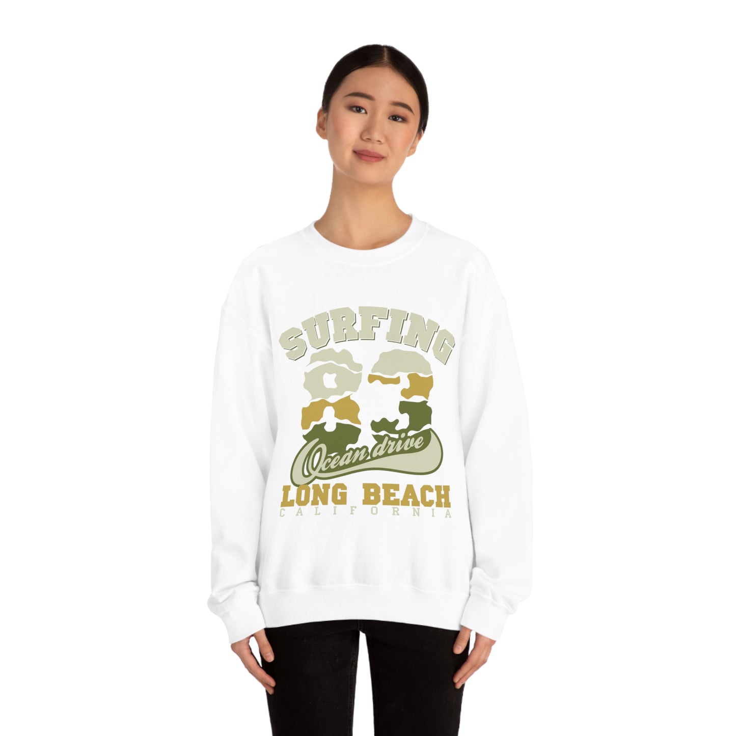 Long Beach Surfing Crewneck Sweatshirt