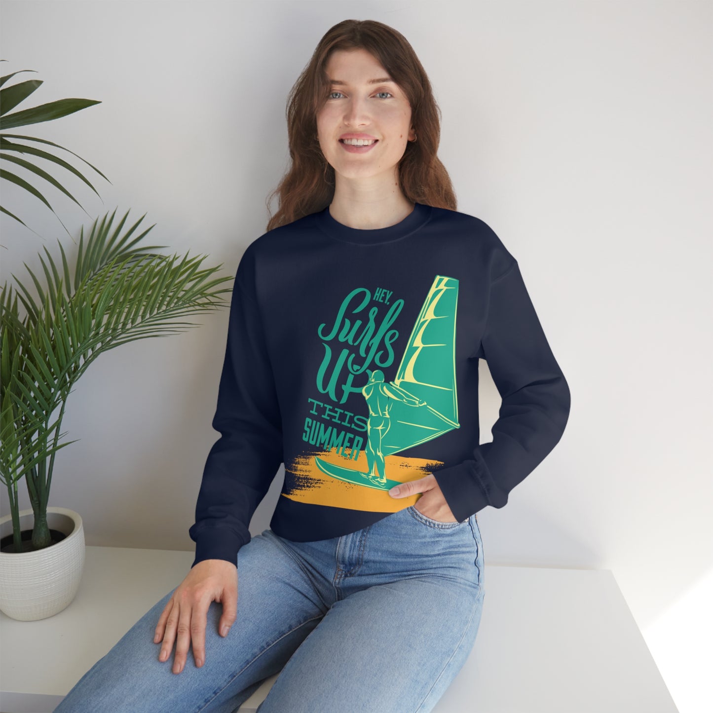 Hey Surfs Up Crewneck Sweatshirt