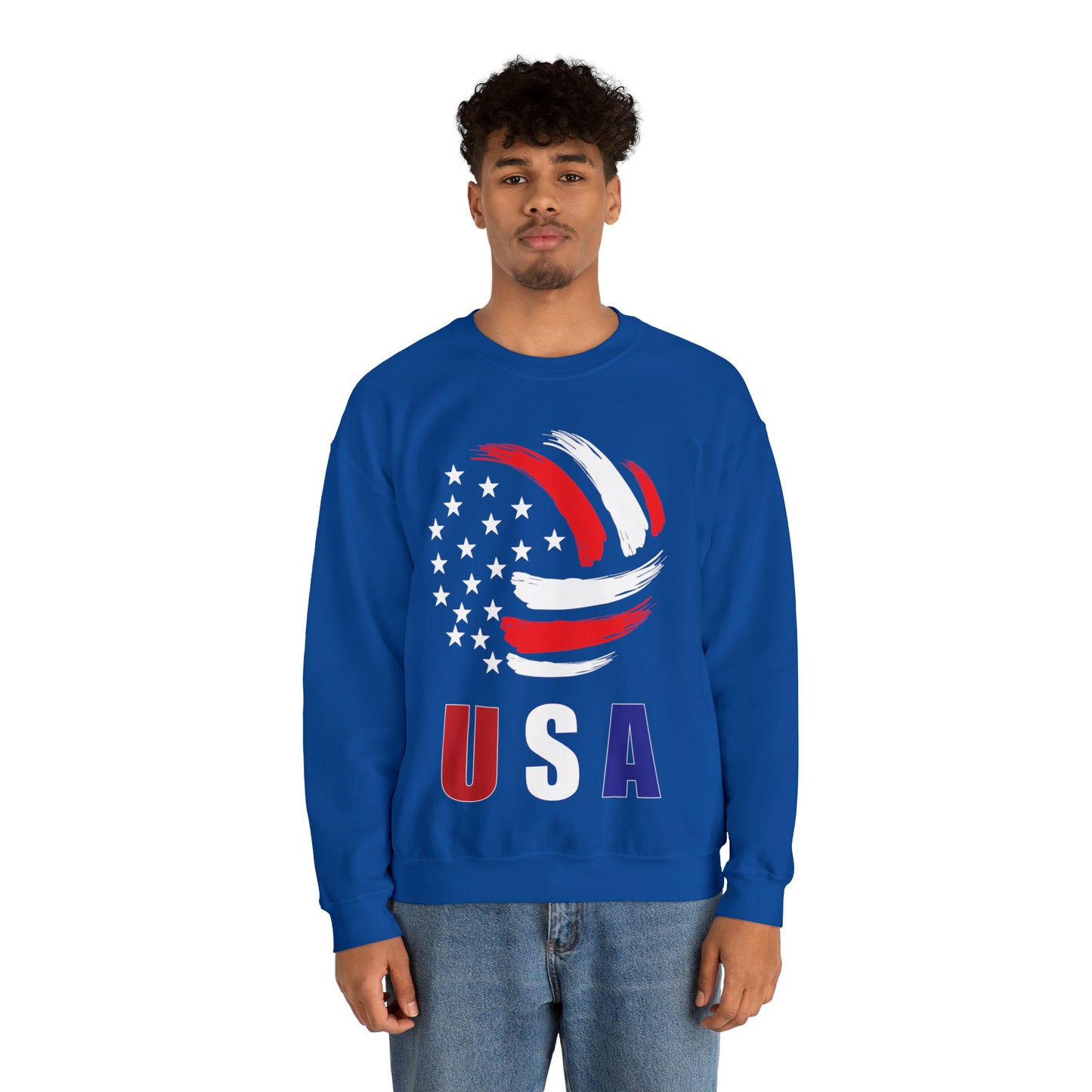 USA Volleyball Flag Crewneck Sweatshirt