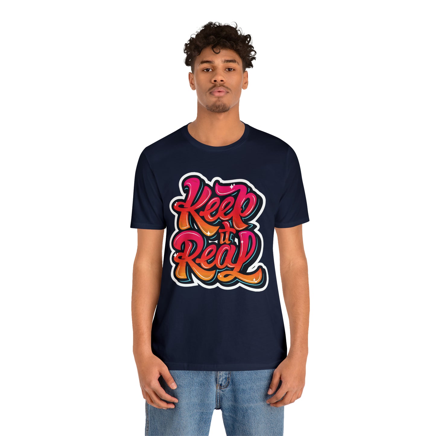 Keep it real colorful graffiti logo T-Shirt