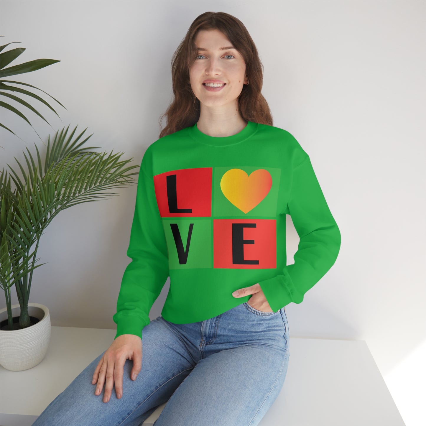 Love Squares Crewneck Sweatshirt