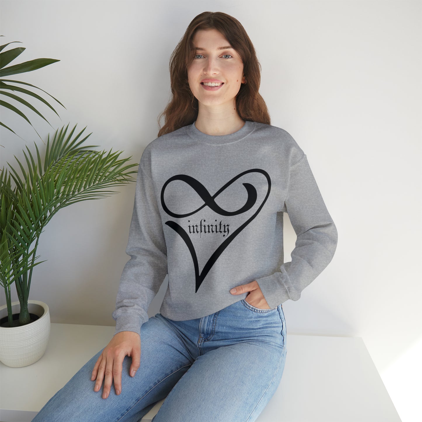 Infinity Heart symbol Crewneck Sweatshirt