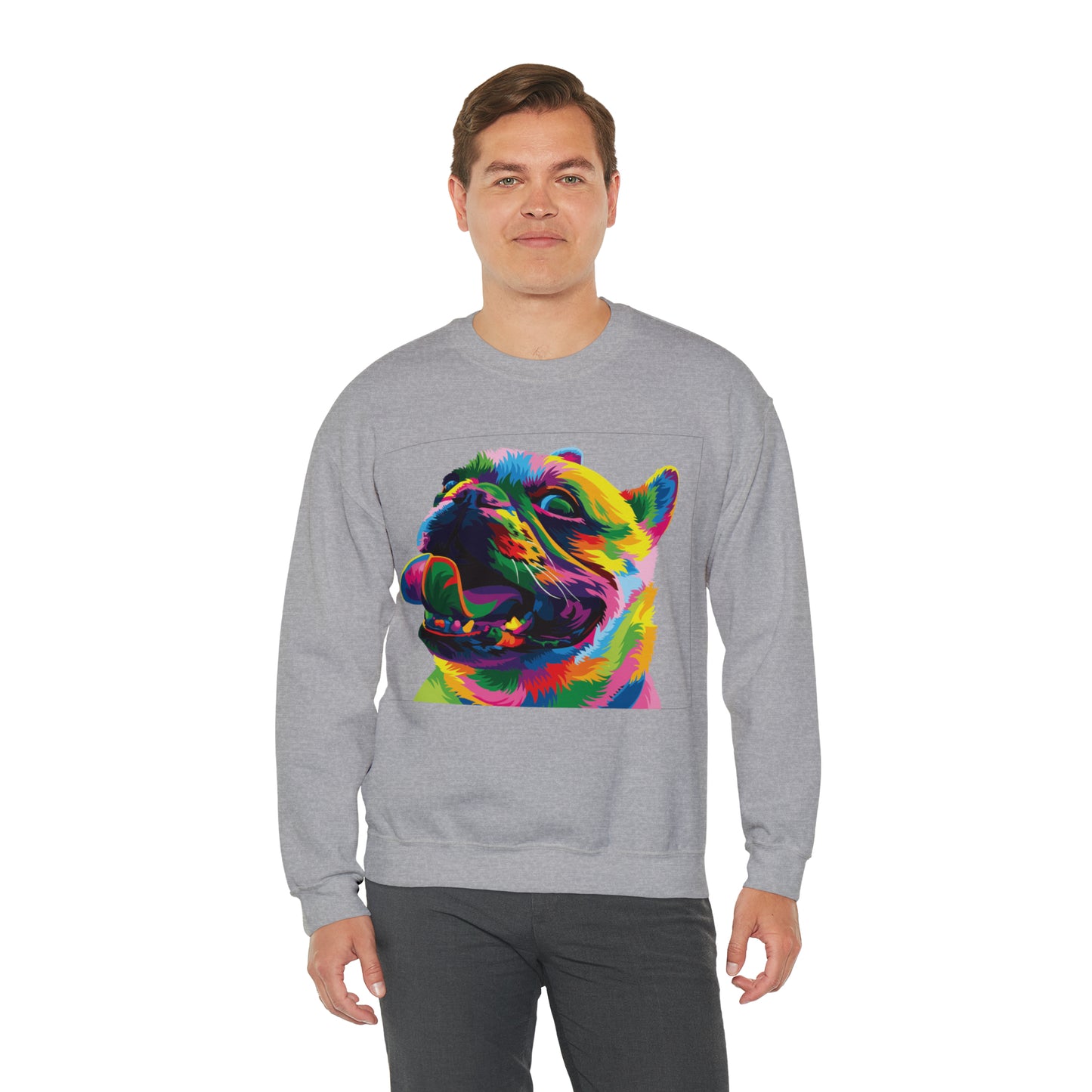 Colorful Dog Crewneck Sweatshirt