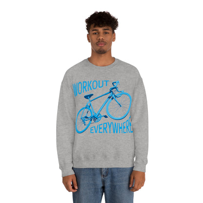 Workout everywhere bike Crewneck Sweatshirt