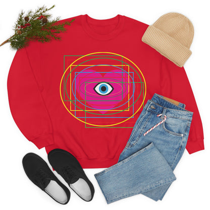 Eye Love in all dimension Crewneck Sweatshirt