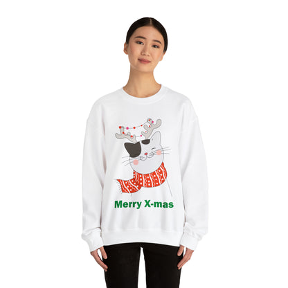 Merry X-mas cat Crewneck Sweatshirt