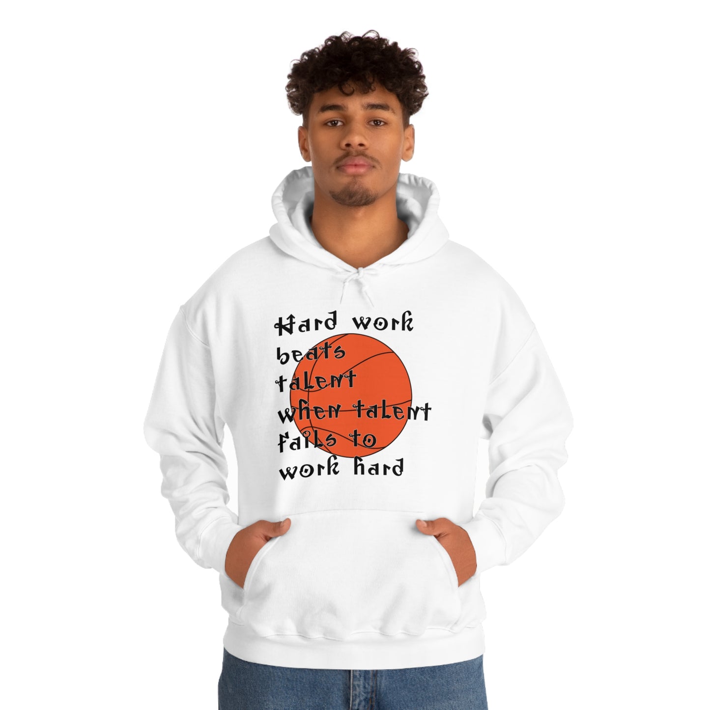 Hard work beats talent _ Basketball Hoodie