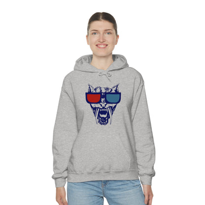 3D Glasses Tiger Hoodie