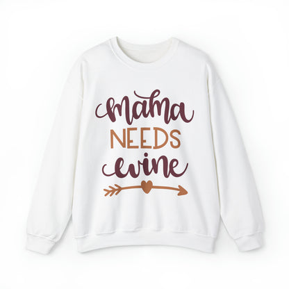 Mama_needs_wine Crewneck Sweatshirt