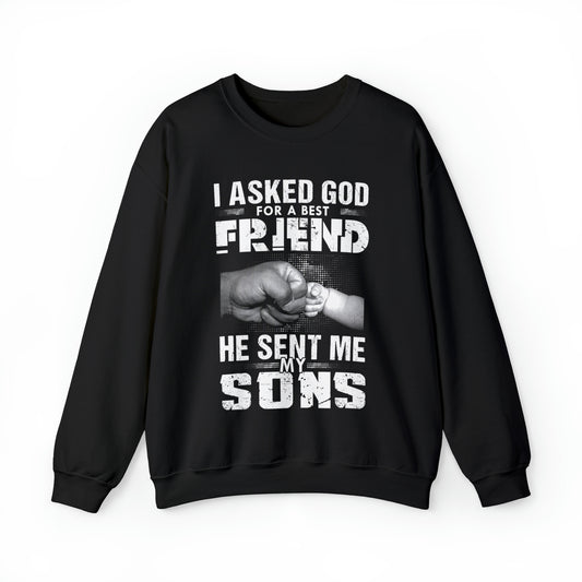 Best friends my sons Crewneck Sweatshirt